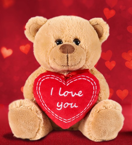 BRUBAKER Orsacchiotto peluche con cuore rosso - Ti amo - 9,84 pollici - peluche - Foto 5 di 6