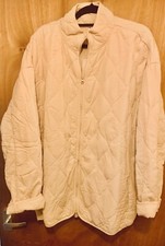 Bnwt Stunning White Quilted Jacket From Fabletics Size 24