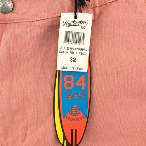 Huntington BC Shorts Men's Size 32 Classic Fit Pink Chino Beach Surf Casual - Picture 5 of 13