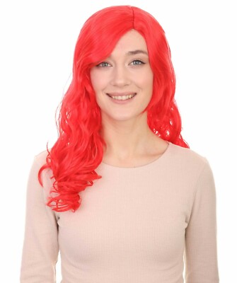 Little Mermaid Ariel Curly Party Ready Fancy Halloween Red Wig HW-1981