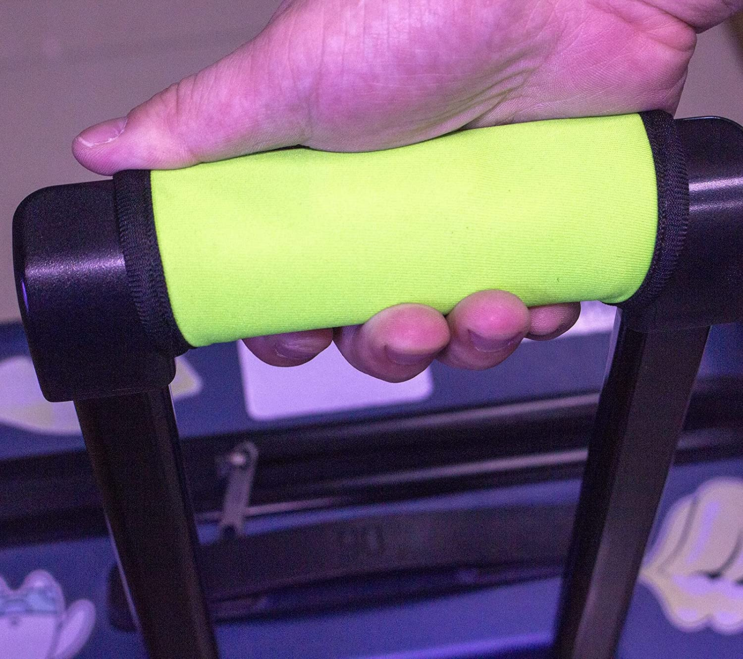 3Pcs Neoprene Luggage Handle Wrap for Suitcases Unique, Bright Neon Green Marker