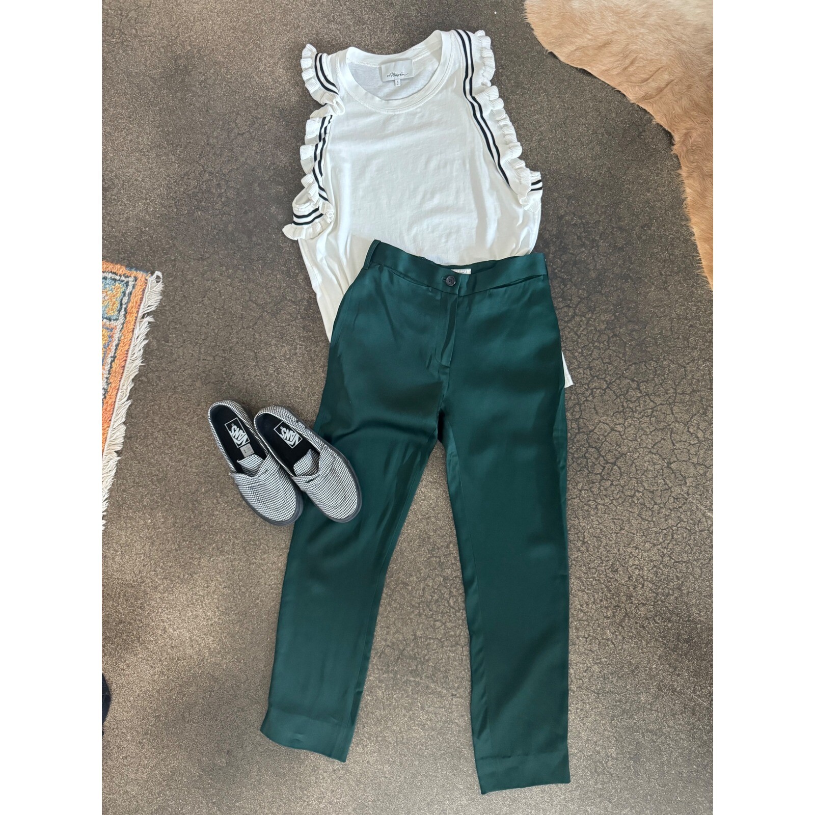 Vans Houndstooth Style 53 Penny Loafer Gum Sole Men 4.5 Women 6-image