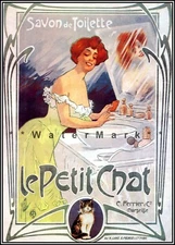 Le Petit Chat 1899 French Savon De Toilette Vintage Poster Print Retro Style Art