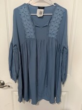 RACHEAL NWT Blue Dress Shirt Oversized Size M