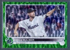 COLE SULSER 2022 Topps Update Series Marlins SP Green Foilboard Parallel /499