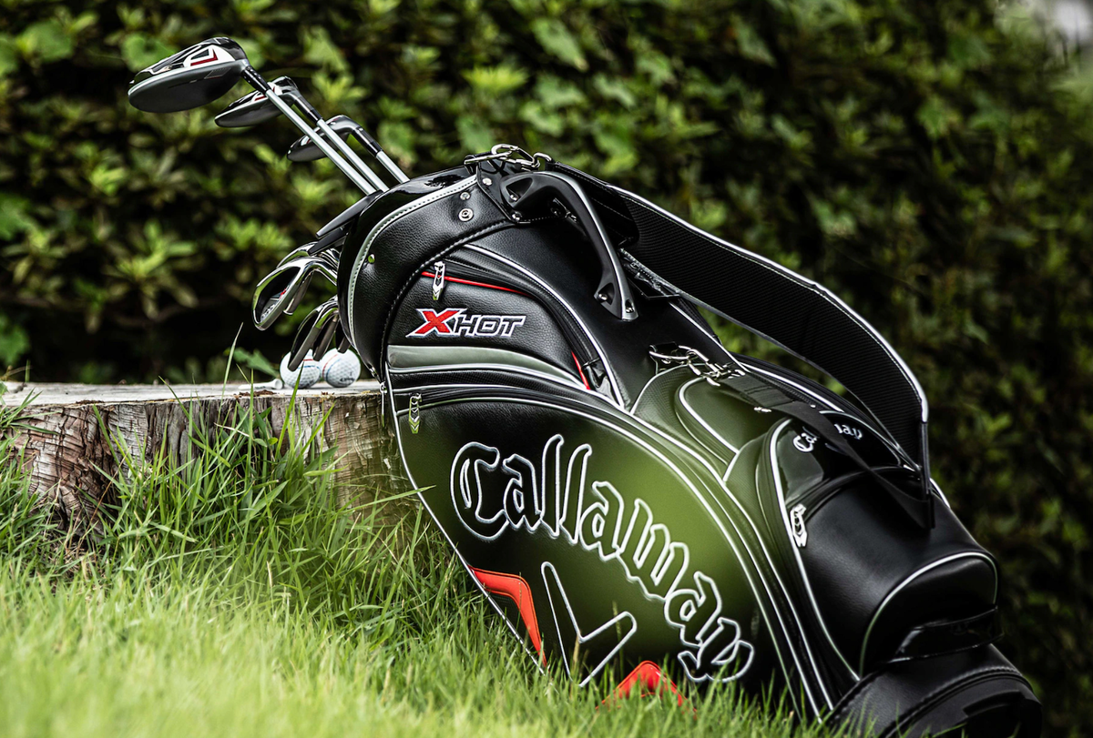 Callaway Golf XHOT Cart Bag Men's 9inch Luxurious PU Color Black