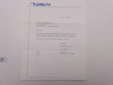 Gottlieb: Factory Letter to San Francisco Distributor - Dated Jan. 28, 1974 -NOS