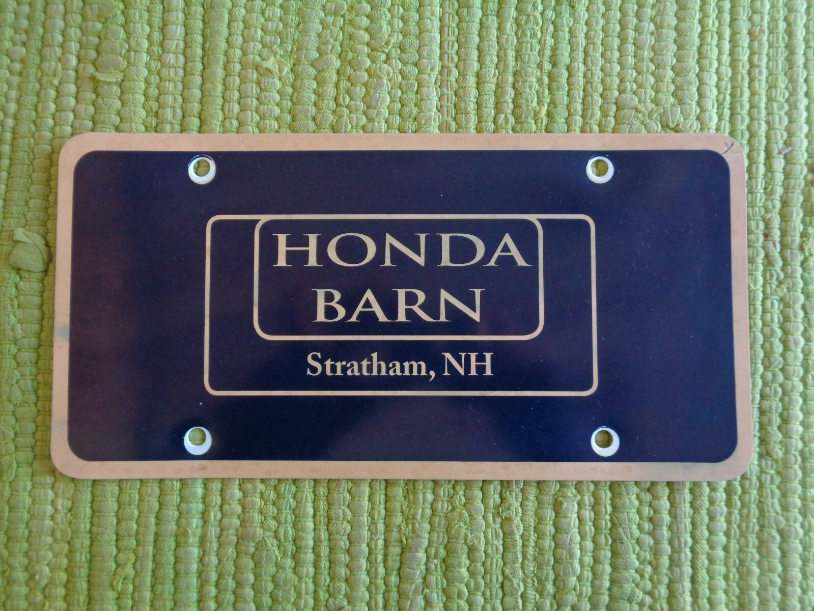 Vintage Honda Barn DEALER License Plate Stratham New Hampshire Tag NH