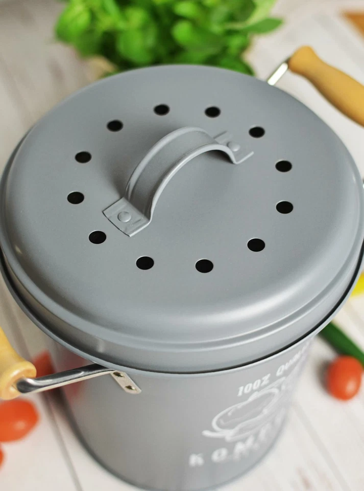 Komposteimer mit Aktivkohlefilter Kompostbehälter Mülleimer Eimer Abfalleimer - Bild 3 von 4