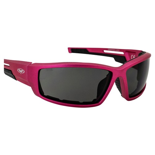 Occhiali da moto imbottiti Global Vision Sly per donna occhiali da sole 2 paia rosa e - Foto 3 di 7