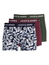 Image of Jack & Jones 3 Pack Jactrevor Trunks - Navy Blazer / Vineyard / Green