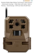 Moultrie ‎MCG-14076 Cellular Trail Camera - Black 33MP Works On All 4 Major Cell