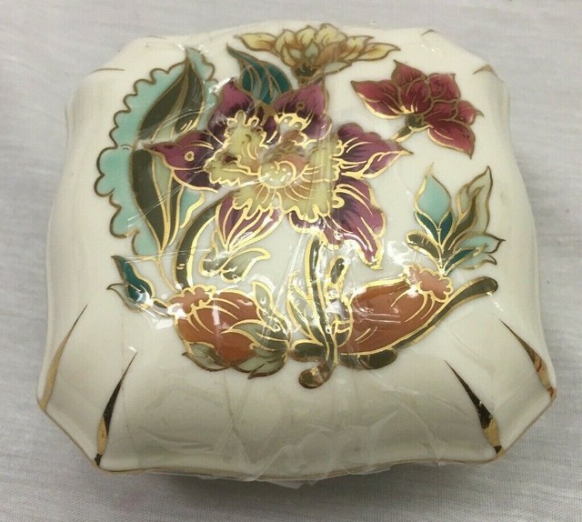Zsolnay Hungary Porcelain Covered Trinket Box Cornflower Pattern eBay