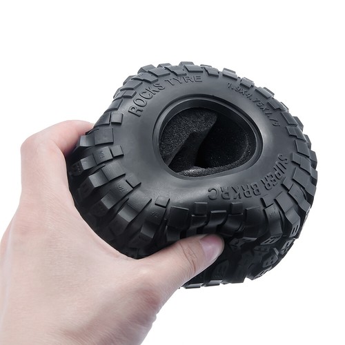 Qmore 4x 120MM 1.9'' Wheel Rim Tyre Tire For 1/10 RC Rock Crawler SCX10 D90 TRX4 - Picture 17 of 19