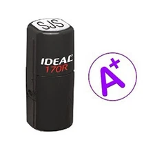  Teacher Round Stamp - GRADE A+ - PURPLE INK - IDEAL 170R 