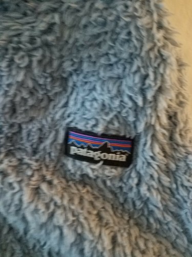 Patagonia Los Gatos High Pile Fleece Full Zip Vest GIRLS BOYS LARGE 12 BLUE - Picture 4 of 8
