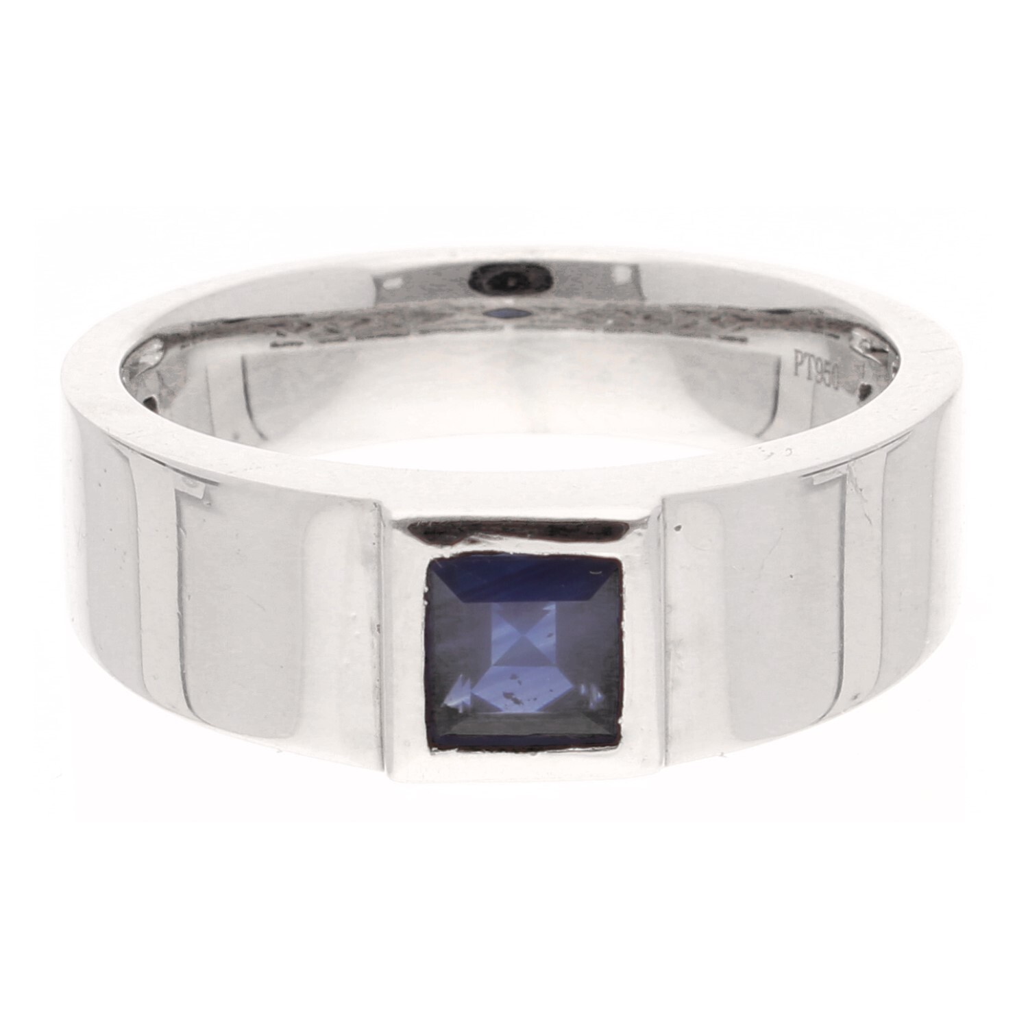 950 Platinum AAA 2.07ct Sapphire Solitaire Ring (Size Z 1/2) 6x6mm Head
