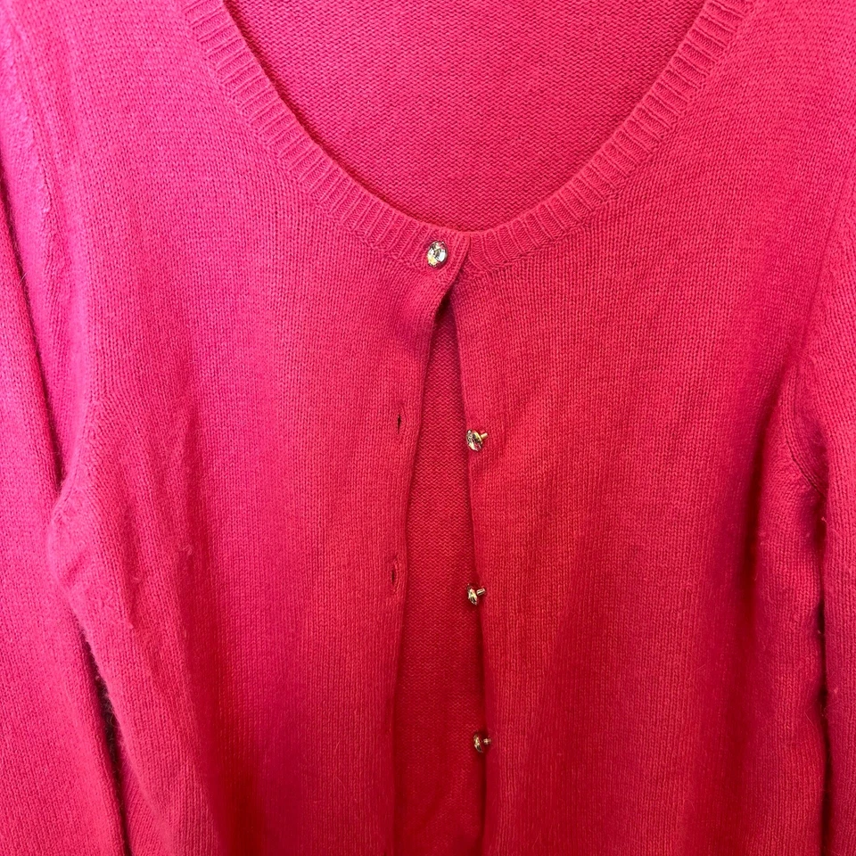 Apt 9 Suéter Mujer Extra Grande Rosa Cárdigan Manga Larga Botones Angora Foto 4 de 4