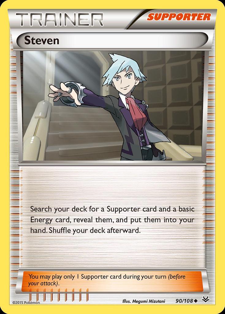 Pokemon Steven (90/116) Roaring Skies LP REVERSE HOLO