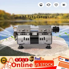 3/4HP Lake Pond Aerator System Pump Aeration Compressor Up to 3 Acre Pond 110V