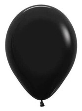 18" Deluxe Black Latex Balloons 25ct