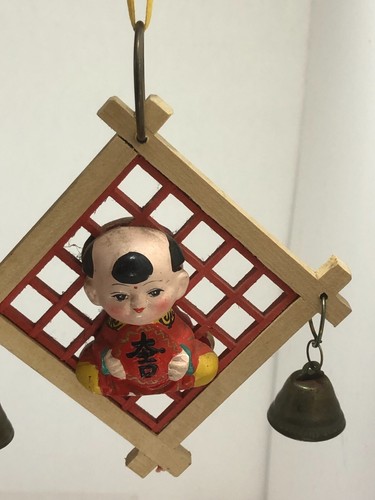 Vintage assorted Lucky Chimes Chinese Feng Shui Hanging for Home w/ red tassel - Picture 12 of 13