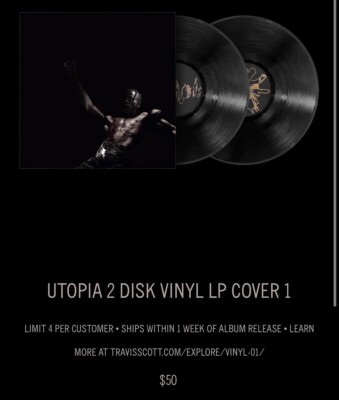 Utopia by Travis Scott Vinyl (Record, 2023, Epic)