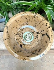 35cm-13.7 inches, Ceramic Sink for Bathroom & Kitchen, Handmade Modern Sink