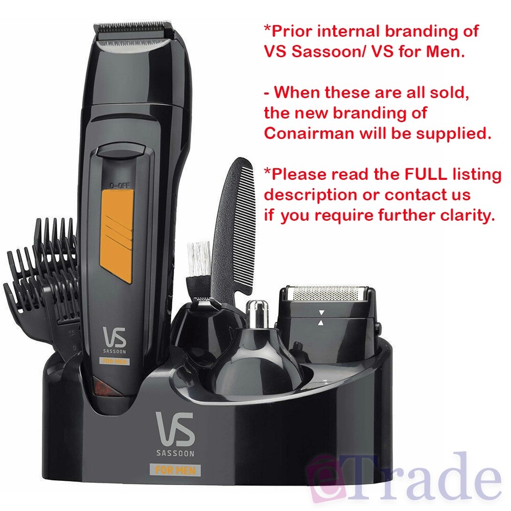 Conairman/ VS Sassoon Rechargeable Hair Beard Body Trimmer Shaver