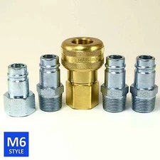 Foster 6 Series Brass Quick Coupler 3/4 Body 3/4 NPT Air Hose and Water Fittings