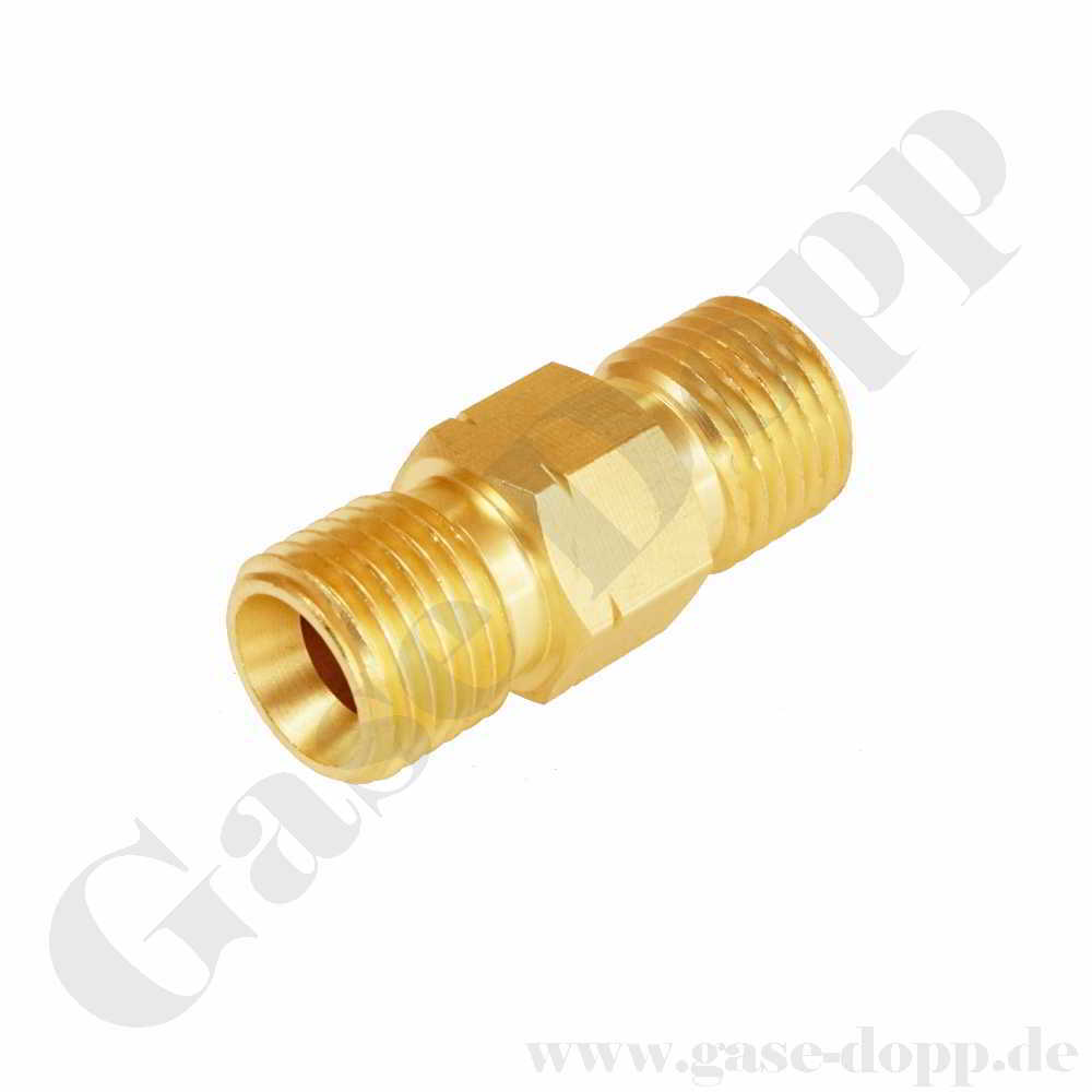 6 Stück Messing Adapter 1/4 Zoll - Gasschlauch Verbinder Doppelnippel