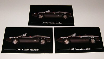 3-1987 FERRARI MONDIAL PHOTO MAGNETS 85 86 87 88 89 90 91