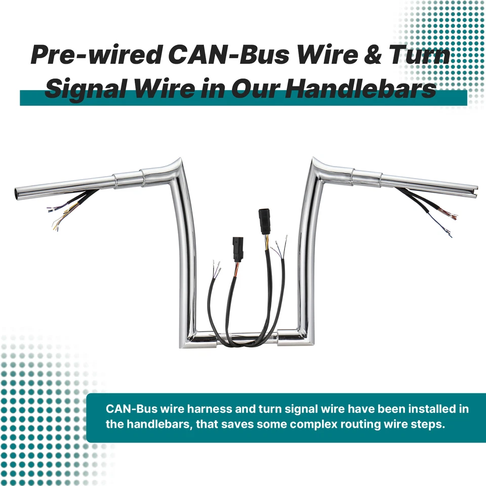 Softail 14" Pre-wired Handlebar for Harley Fat Boy Deluxe Custom Deuce 2007-2013 Foto 4 de 4