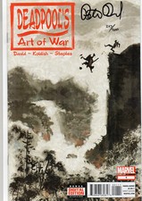 DEADPOOL'S ART OF WAR #1 Signed by Peter David Ltd 300 DF 2014