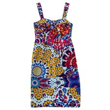 Sz. 2 Suzi Chin For Maggy Boutique Artsy Abstract Sheath Corset Dress