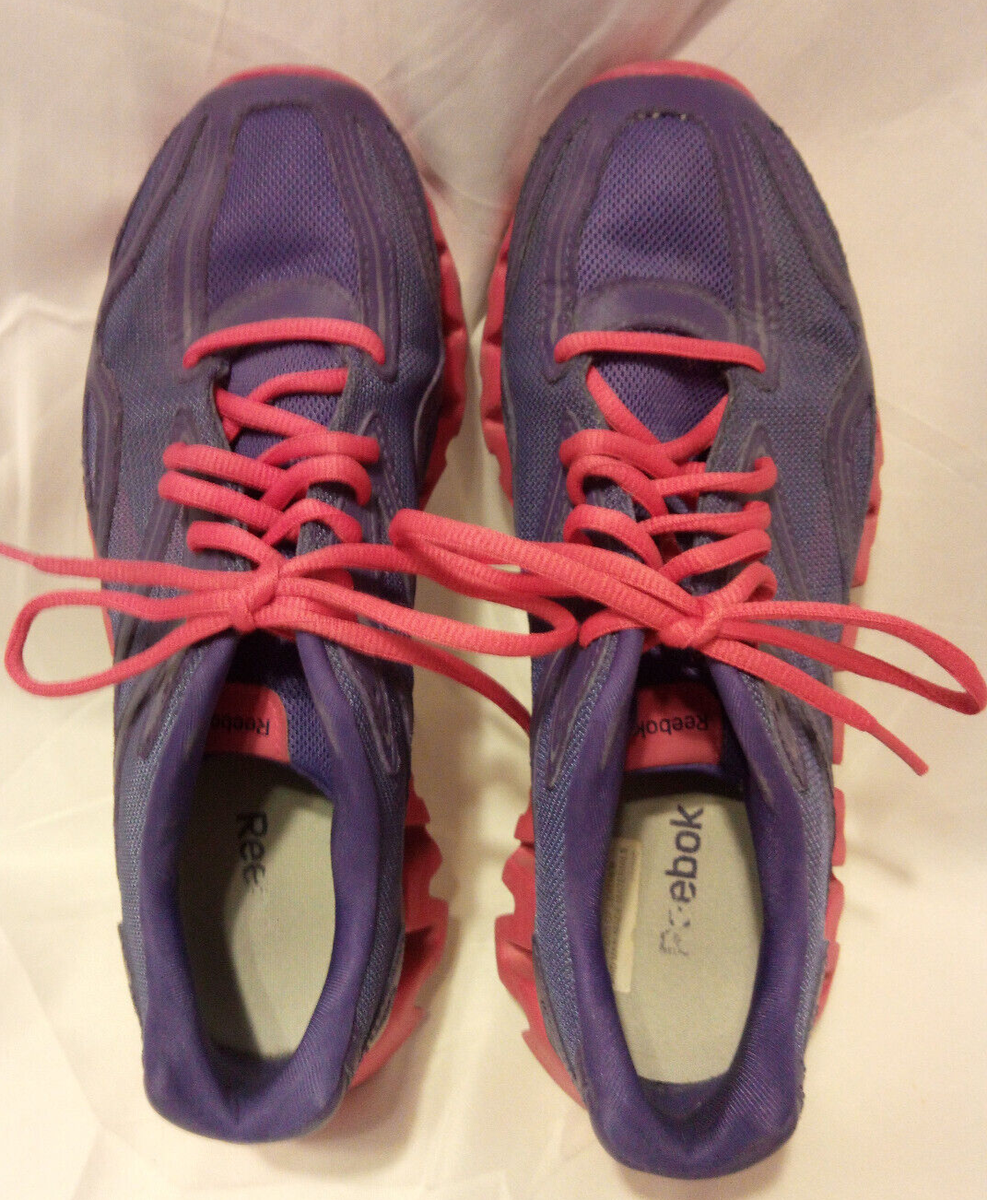 Reebok Zig Tech Womens Size 6 Purple and Pink Running Sneakers