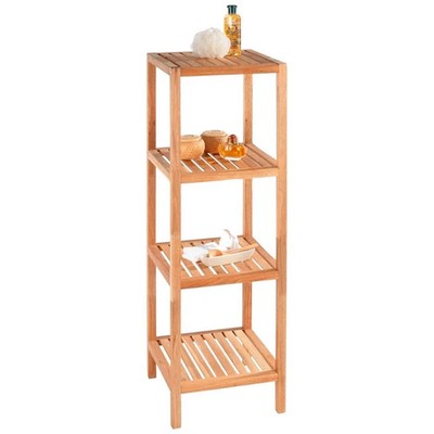 WENKO Shelving Unit NORWAY Walnut Wood, WxH: 36 x 112cm, Wood