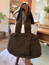 Lewis 100 Pure Virgin Wool Brown Purse Handbag with Metal Frame