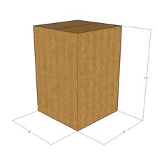 175 8x8x12 Kraft Brown Corrugated Shipping Boxes 32 ECT Single-Wall New