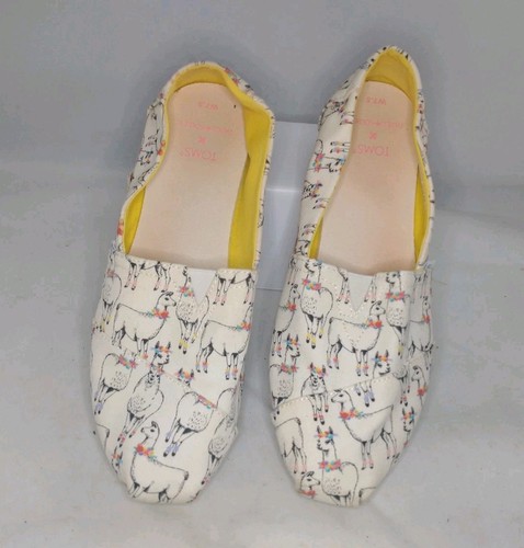 Toms Paper Source Alpargata Slip-On Flats, Llama Floral Print, Women's US 7.5 - Picture 7 of 9