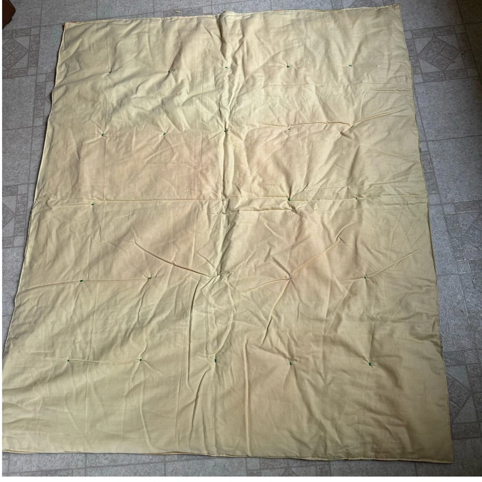 Manta de regazo edredón boho hippie retazos 35x41" flores verde rosa núcleo de cabaña Foto 2 de 4