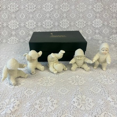 Department 56 Snowbabies ''Tumbling in the Snow'' Set of 5 Figurines with Box
