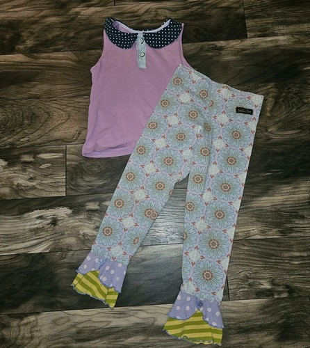 Matilda Jane Girls You & Me Outfit Ruffle Pants 2 Piece Size 12