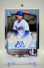 Alejandro Rosario 2025 1st Bowman Chrome #CPA-ARO Prospect Auto - Texas Rangers