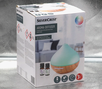 Silvercrest Ultraschall Aroma Diffuser Holz-Design Mit Deckel Inkl. 2X AromaöL