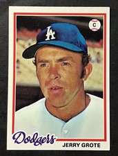 Jerry Grote - 1978 Topps #464  Error Miscut Dodgers Baseball FREE SHIPPING