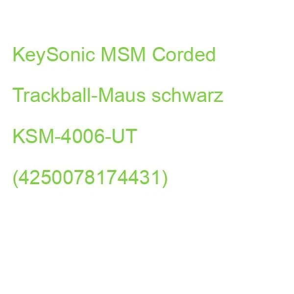 KeySonic MSM KSM-4006-UT Corded Trackball-Maus schwarz 61106 (4250078174431) - Bild 2 von 2