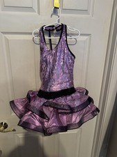 Weissman Purple Sequin  Black Accent Tutu Costume Child Size Medium MC