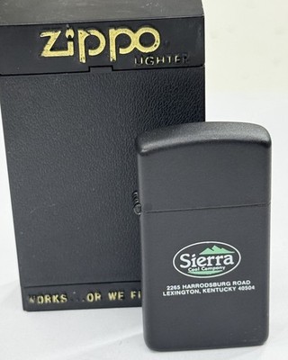ZIPPO 1985 SIERRA COAL COMPANY LEXINGTON, KY SLIM  LIGHTER SEALED IN BOX D206