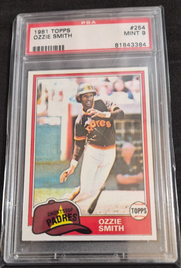 1981 Topps Ozzie Smith #254 PSA 9 Mint Padres HOF